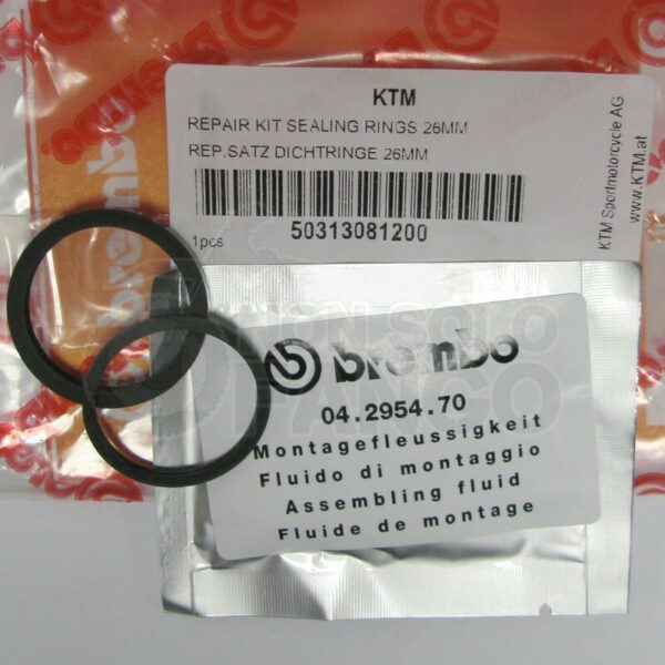 Kit o-ring riparazione pinza freno posteriore 26 mm KTM EXC ed SX dal 2003 al 2018
