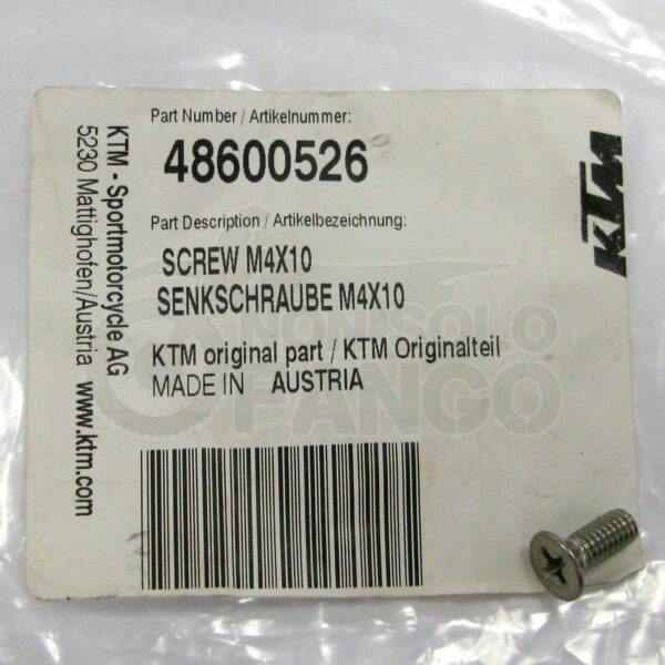 Vite tappo forcella 4×10 KTM SX dal 2007 al 2015