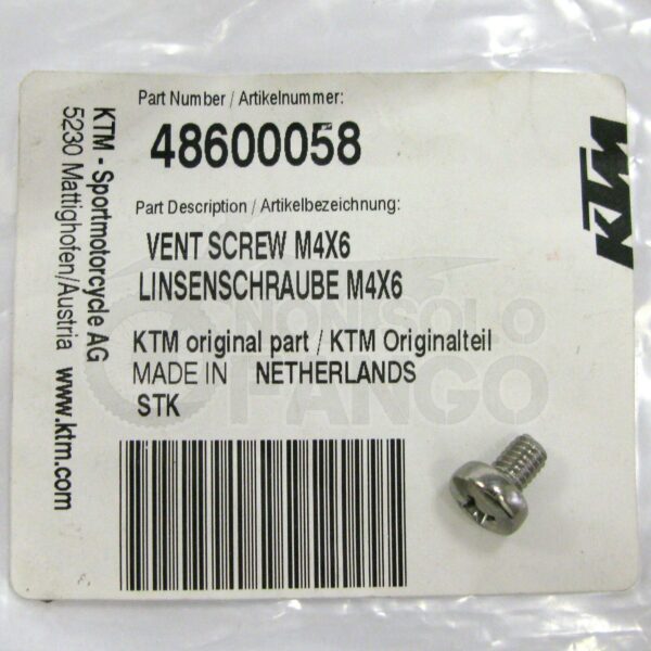 Vite di sfiato tappo forcella M4x6 KTM EXC SX Enduro