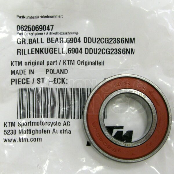 Cuscinetto 6904 ruota anteriore KTM EXC SX dal 2000 al 2002