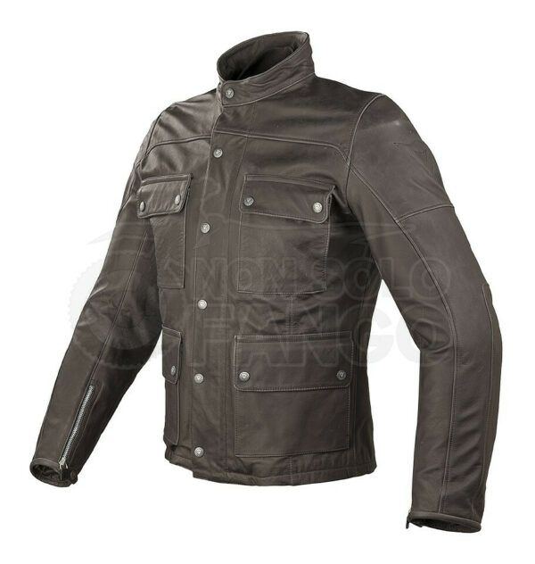 Giubbotto Dainese Maverick Pelle Testa di Moro 46