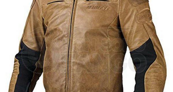 Giubbotto Dainese R-Twin Pelle Tabacco