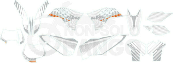 Kit grafiche white chrome EXC ed SX dal 2008 al 2011