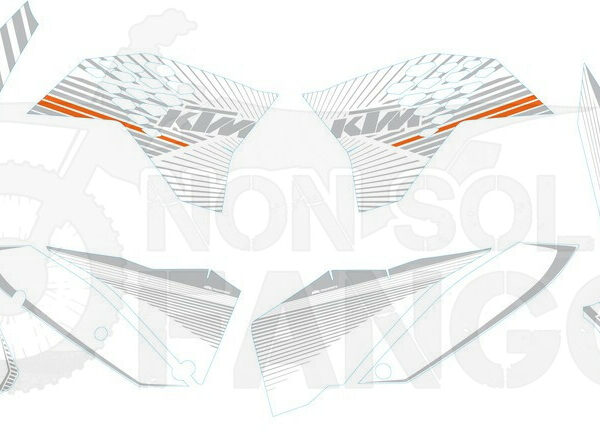 Kit grafiche white chrome EXC ed SX dal 2008 al 2011