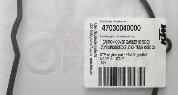 Guarnizione coperchio accensione KTM SX 85 105 dal 2003 al 2012