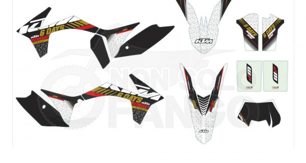 Kit grafiche Six Days Germany Power Parts KTM EXC dal 2012 al 2013