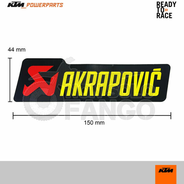 Adesivo termoresistente Akrapovic 44×150 mm KTM power Parts