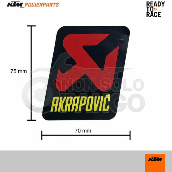 Adesivo termoresistente Akrapovic 70x75 mm KTM power Parts