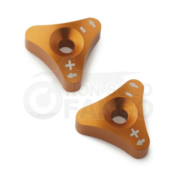 Manopole registro forcelle da 48 mm alluminio anodizzato arancio KTM EXC