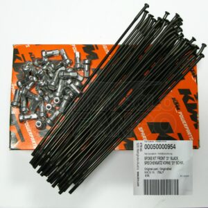 Kit raggi neri e nipples ruota anteriore 21 EXC ed SX