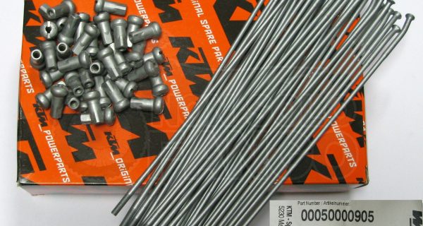 Kit raggi argento e nipples ruota anteriore 21 EXC ed SX