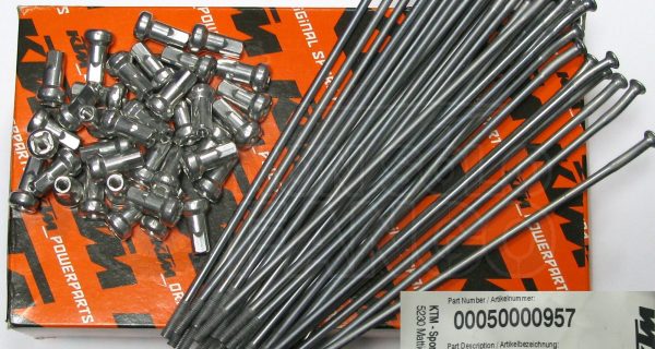 Kit raggi argento e nipples ruota posteriore 18 EXC ed SX