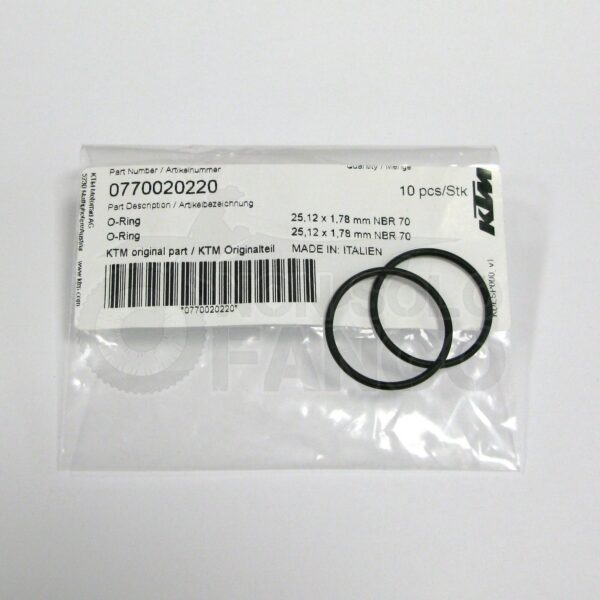 Coppia di O-ring 25,12×1,78 pompa acqua KTM EXC SX 4T