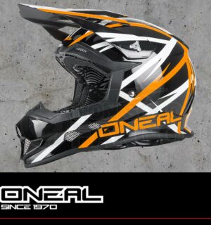 Casco Moto Off-Road 2Series EVO THUNDERSTRUCK black/white/orange