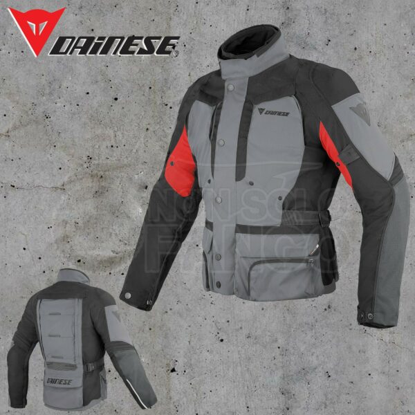 Giubbotto Dainese D-Stormer D-Dry Castle-Rock/Nero/Rosso