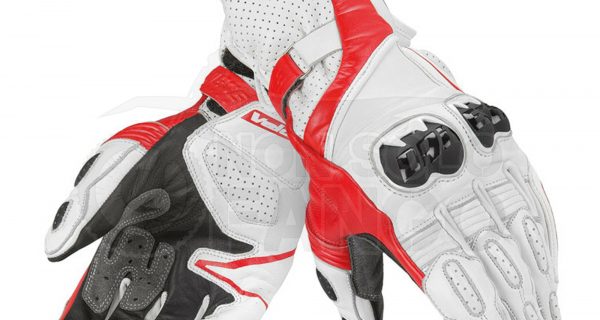 Guanti Veloce Bianco/Rosso-Lava/Nero S