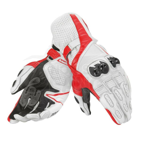 Guanti Veloce Bianco/Rosso-Lava/Nero