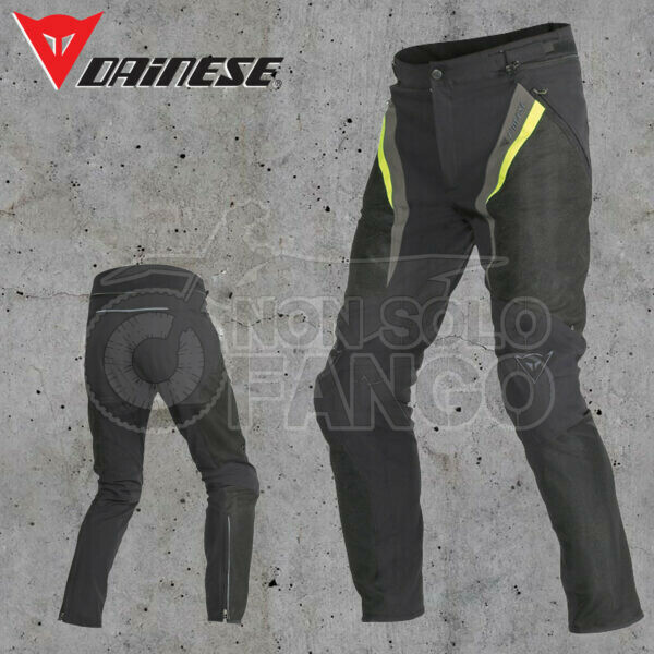 Pantaloni Dainese DRAKE SUPER AIR TEX Black/Fluo-Yellow/Dark-Gull-Gray