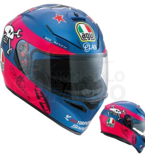Casco moto Integrale K-3 SV E2205 Replica – Guy Martin Pink/Blue