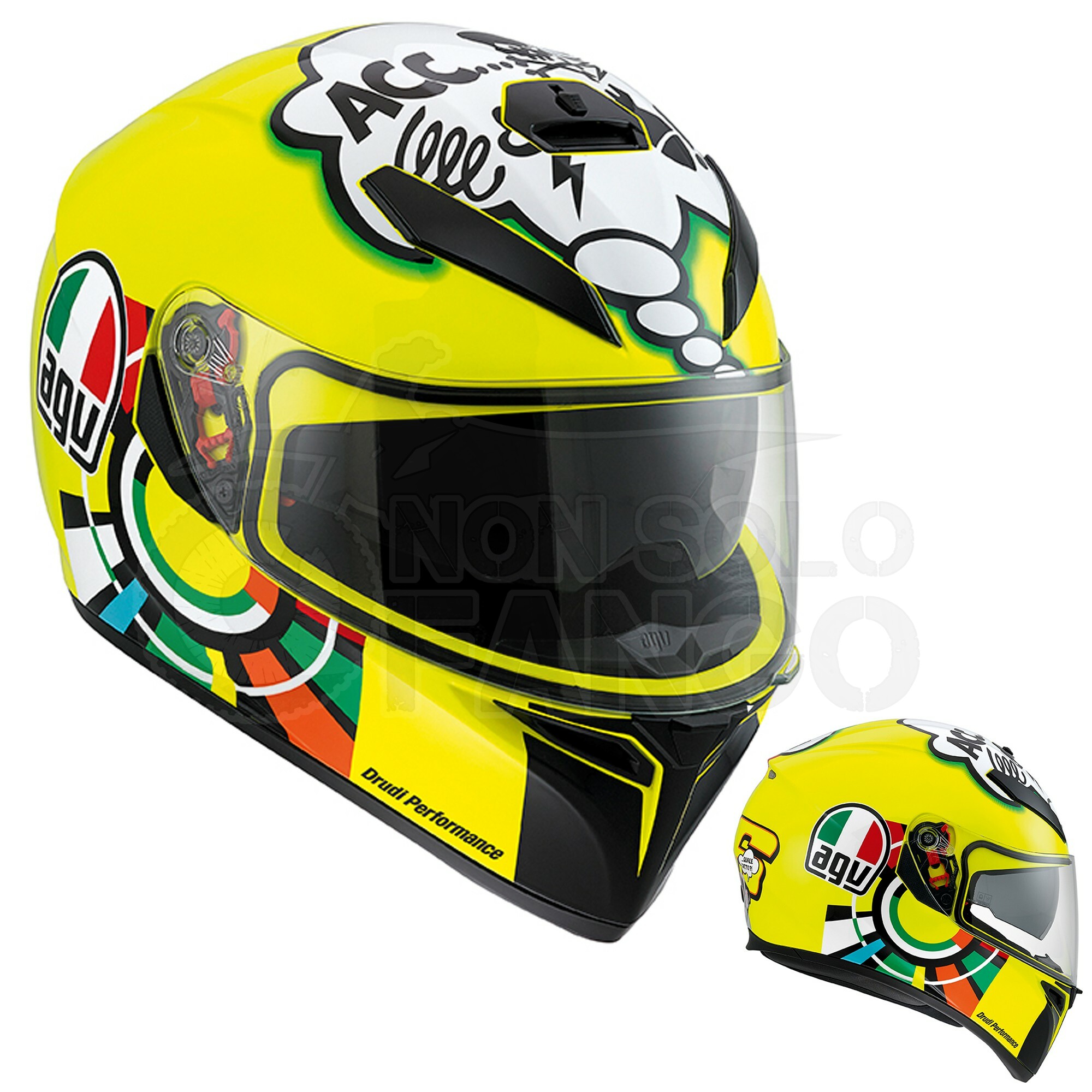 Casco integrale Agv K3 Sv Angry black helmet moto