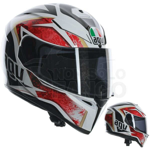 Casco moto Integrale K-3 SV E2205 Multi Vulcan White/Black/Red