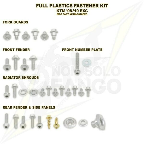 Kit viti plastiche Bolt per EXC dal 2008 al 2010