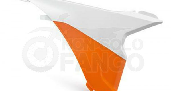 Coperchio cassa filtro destro bianco/arancio KTM EXC SX dal 2013 al 2016