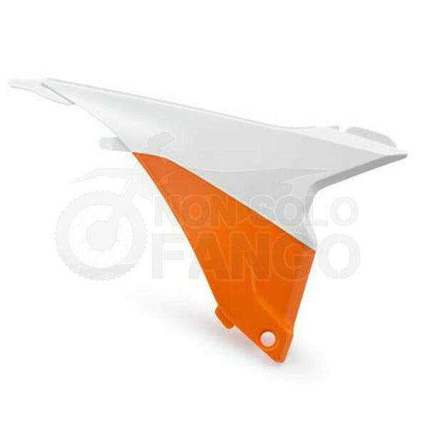 Coperchio cassa filtro destro bianco/arancio EXC ed SX dal 2013 al 2016