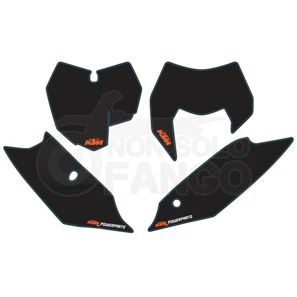 Kit tabelle portanumero nero EXC ed SX dal 2013 al 2016