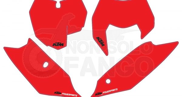 Kit tabelle portanumero rosso EXC ed SX dal 2013 al 2016
