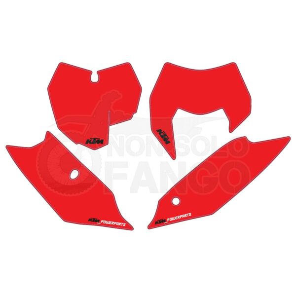 Kit tabelle portanumero rosso EXC ed SX dal 2013 al 2016