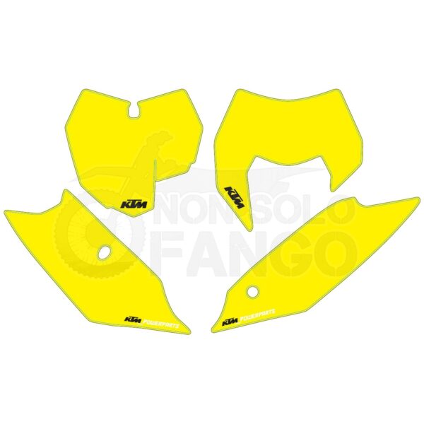 Kit tabelle portanumero giallo EXC ed SX dal 2013 al 2016