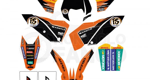 Kit grafiche Factory Power Parts KTM EXC SX dal 2007 al 2011