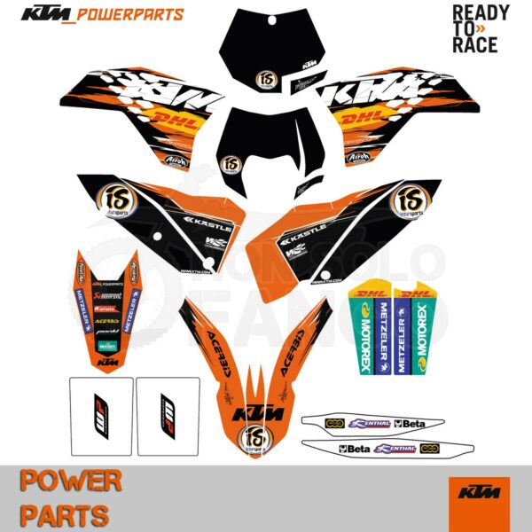 Kit grafiche Factory EXC ed SX dal 2007 al 2011