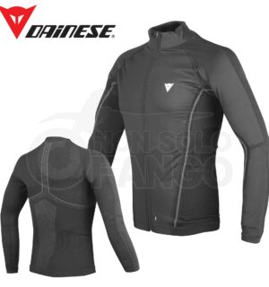 Maglia tecnica D-CORE NO-WIND THERMO TEE LS Nero/Antracite