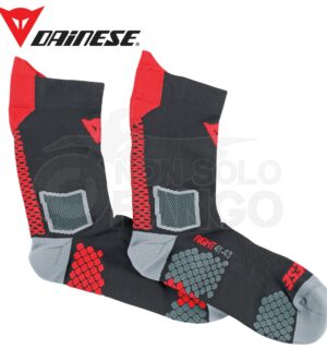 Calze tecniche D-CORE MID SOCK Nero/Rosso