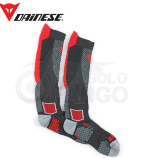 Calze tecniche D-CORE HIGH SOCK Nero/Rosso