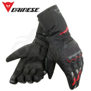 Guanti moto Tempest Unisex D-Dry Long Gloves Nero/Rosso