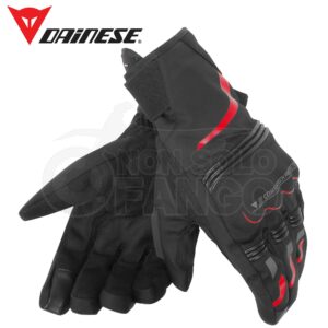 Guanti moto Tempest Unisex D-Dry Short Gloves Nero/Rosso