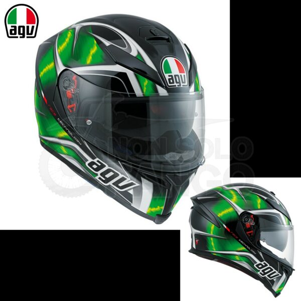 Casco moto Integrale K-5 S E2205 MULTI HURRICANE Black/Green/Bianco
