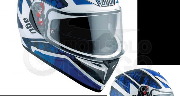 Casco moto Integrale K-3 SV E2205 MULTI PULSE  White/Black/Blue