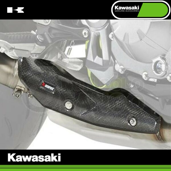 Scudo termico Akrapovic in carbonio scarico Kawasaki Z 900 MY 2017