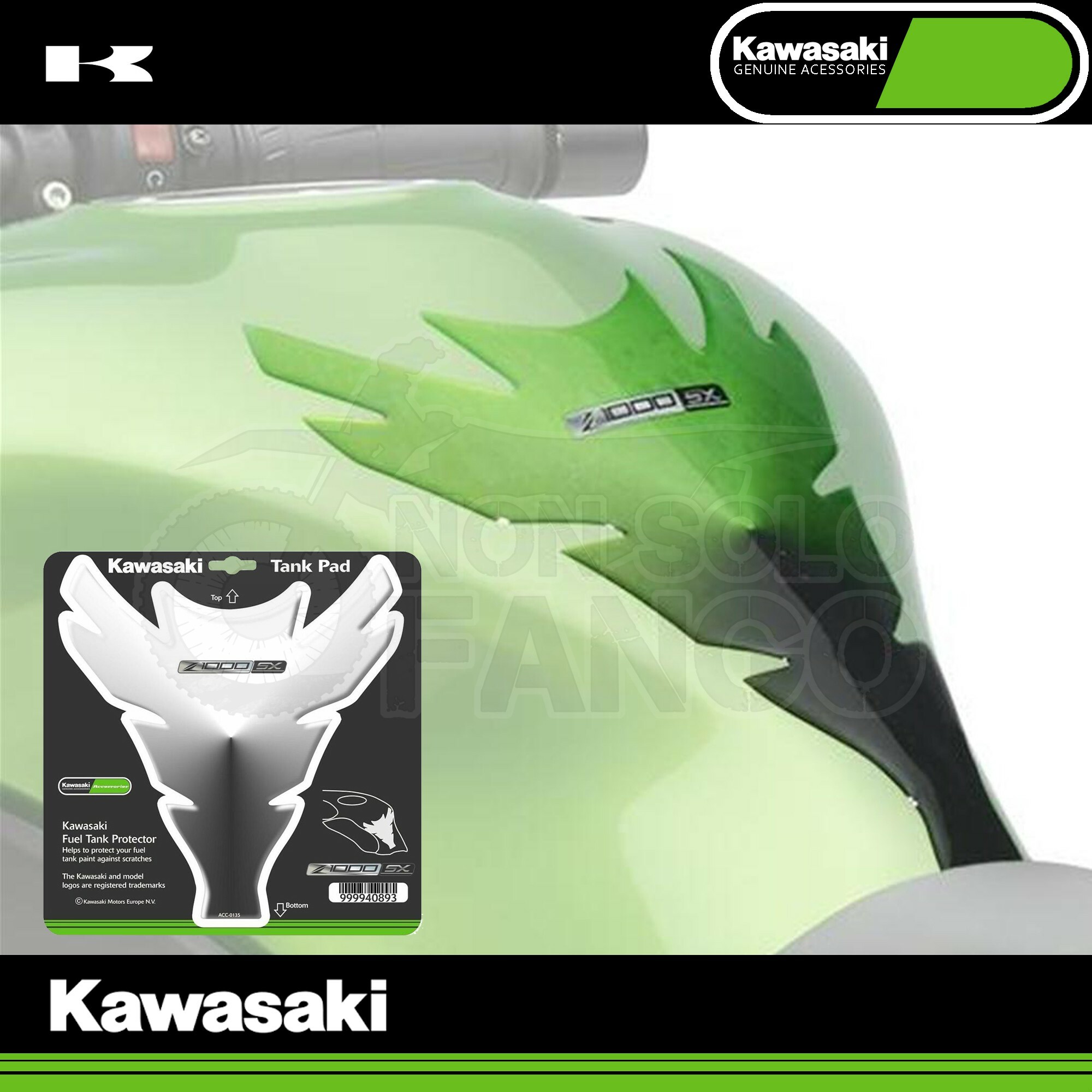 Adesivi Kawasaki: Kawasaki adesivi serbatoio