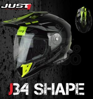 Casco Moto Off Road Just 1 – J34 Shape Neon Yellow