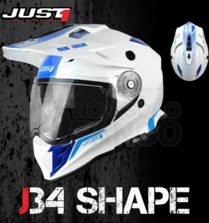 Casco Moto Off Road Just 1 – J34 Shape Neon Blue