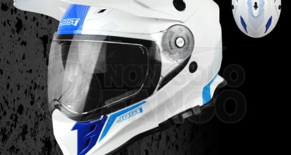Casco Moto Off Road Just 1 – J34 Shape Neon Blue