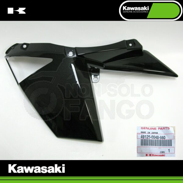 Carena inferiore sinistra nera Kawasaki Z 1000 dal 2010 al 2012