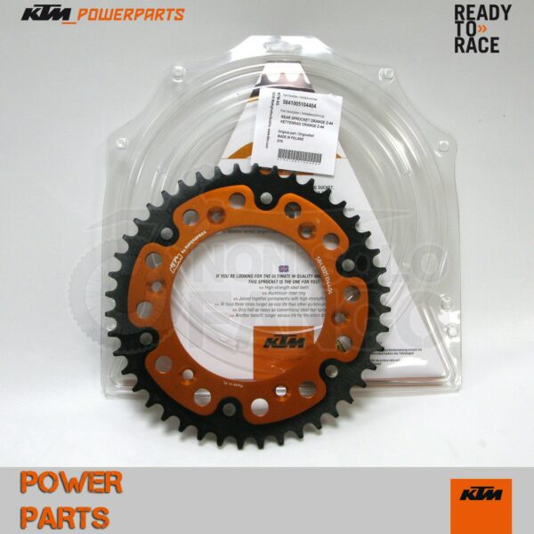 Corona acciaio alluminio orange 44 Z per 690 Duke SMC