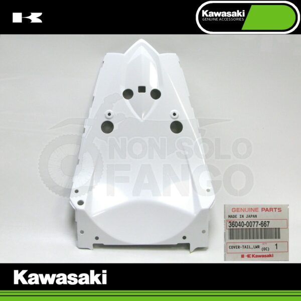 Parafango posteriore interno Bianco Kawasaki Z 1000 dal 2007 al 2009