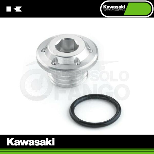 Tappo rabbocco olio in alluminio Silver Kawasaki Z 900 RS